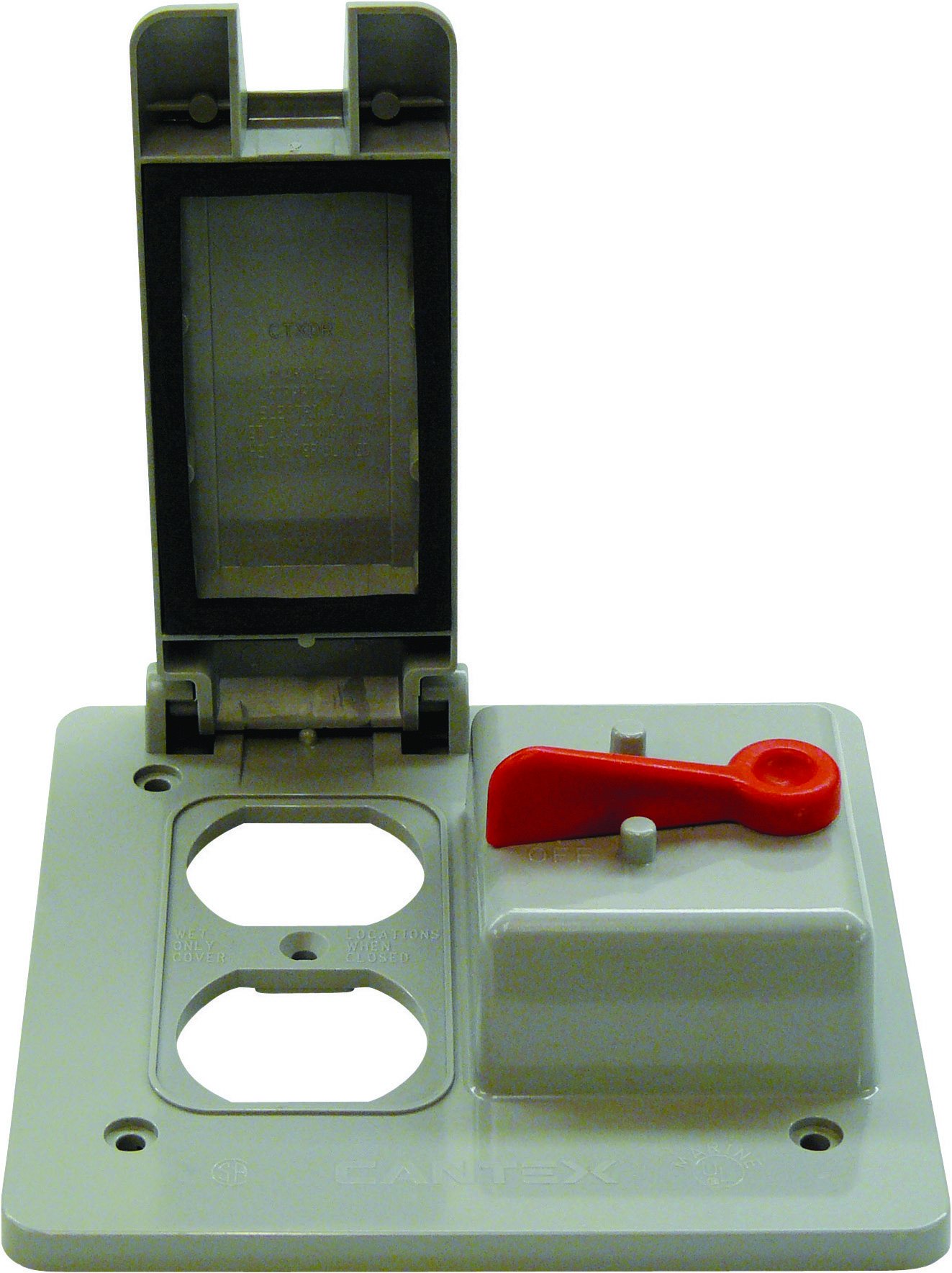 Cantex 5133337 Weatherproof Cover, PVC Boxes - Switch Plates